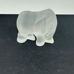 1995 Vintage Satin Glass Elephant