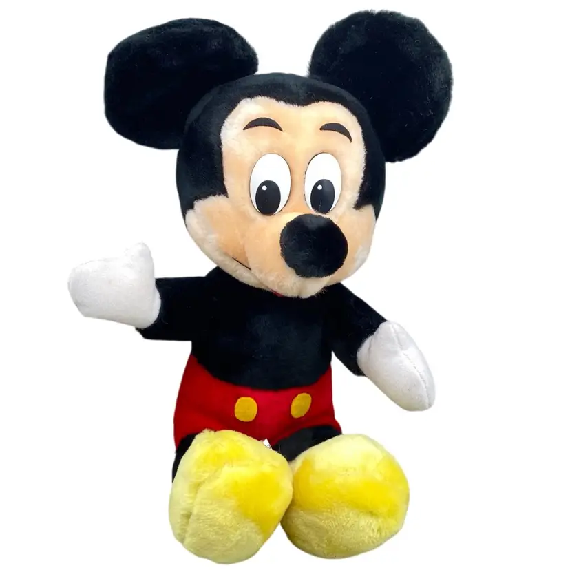 Vintage Mickey Plush Original Tag 10” Sitting