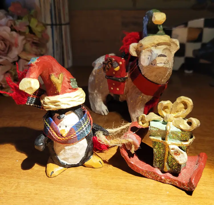 Vintage Kurt S. Adler Snowtown Snowfolk Animals - Polar Bear c.1990s