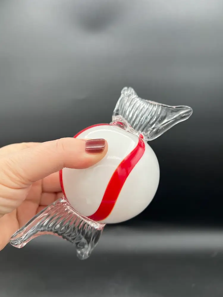 Huge Glass Peppermint Candy!