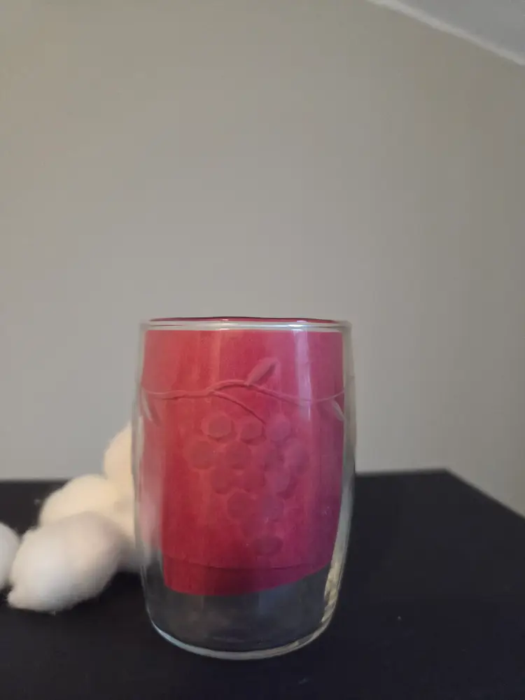 Grapevine Etched small glass