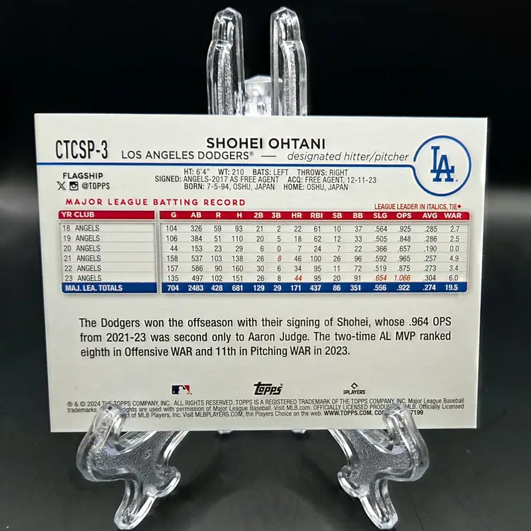 Shohei Ohtani 2024 Topps OS Flagship Collection Companion Card Los Angeles Dodgers