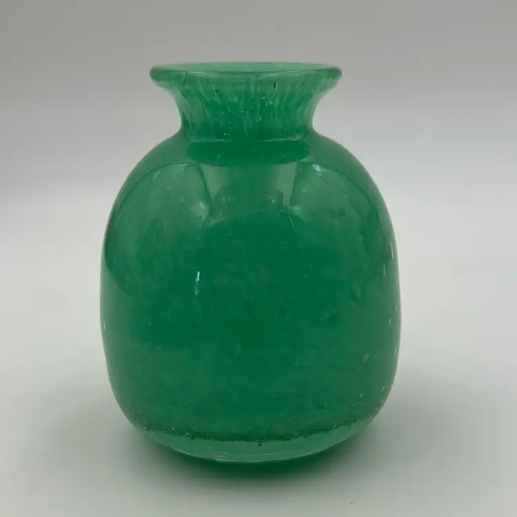 Art Glass Turquoise Aqua Bubble Glass