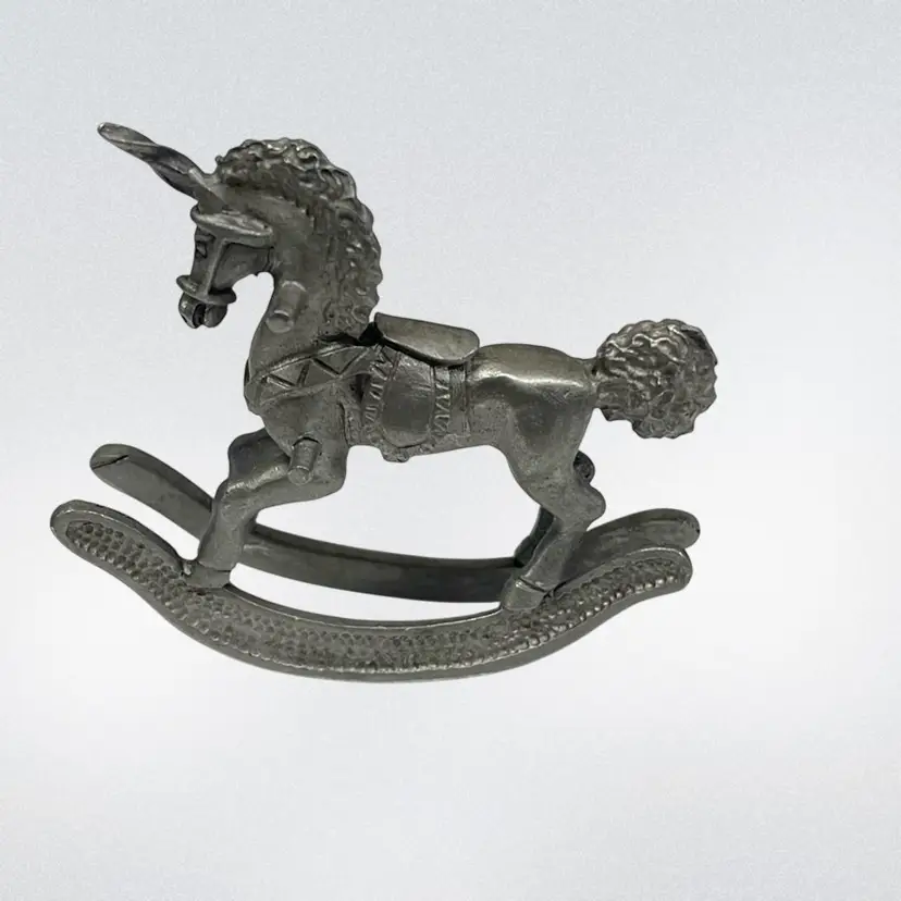 Spoontiques Pewter Rocking Unicorn Figurine from 1982, model #529
