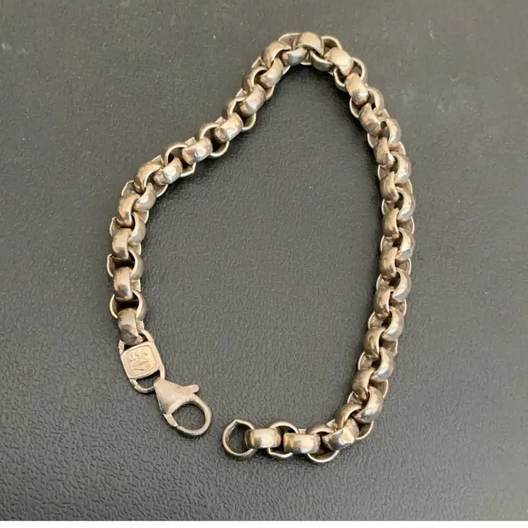 8 Inch Rolo 999 Silver Chain Bracelet