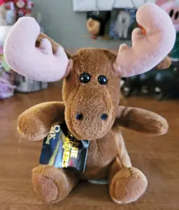 Vintage 24K Beanie Boppers 'Mikey' the Moose Bean Bag Plush c.1997