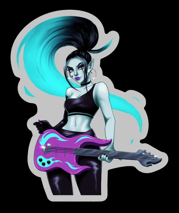 Ember McLain // Clear Vinyl Cartoon Sticker