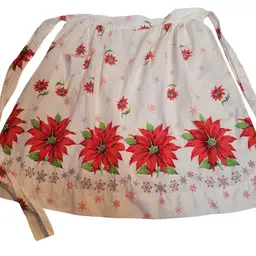 Poinsettia Christmas Apron