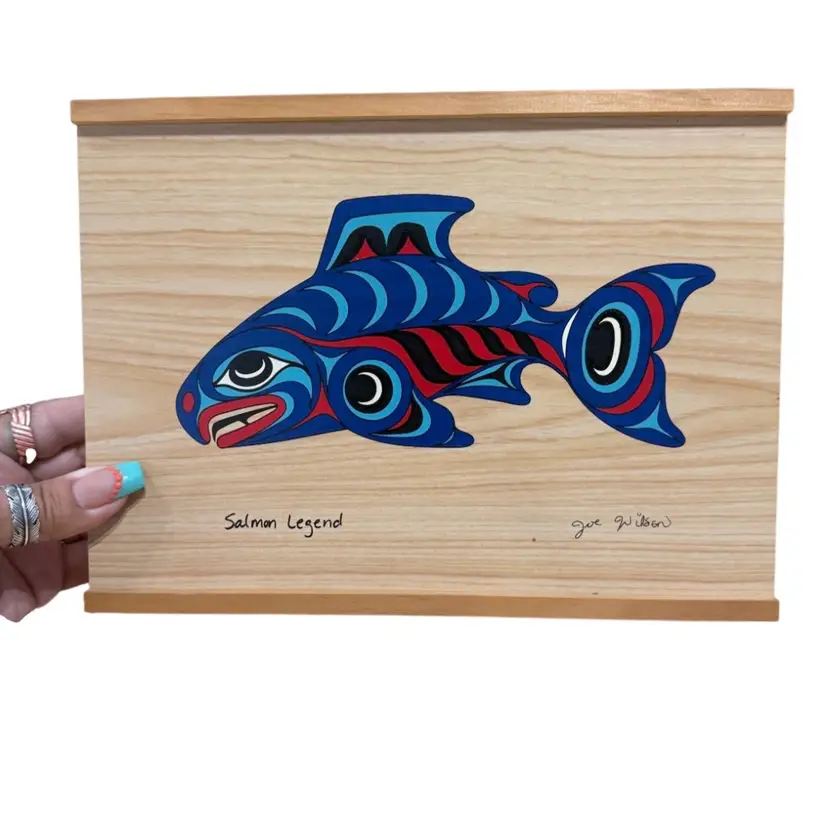 Joe Wilson Salmon Legend Hand Painted Box