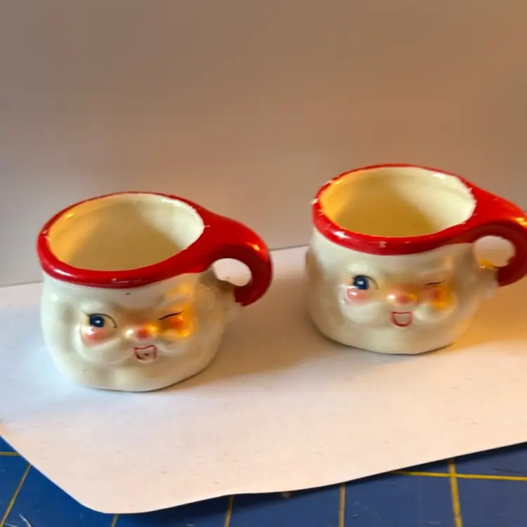Holt Howard Miniature Santa Mugs
