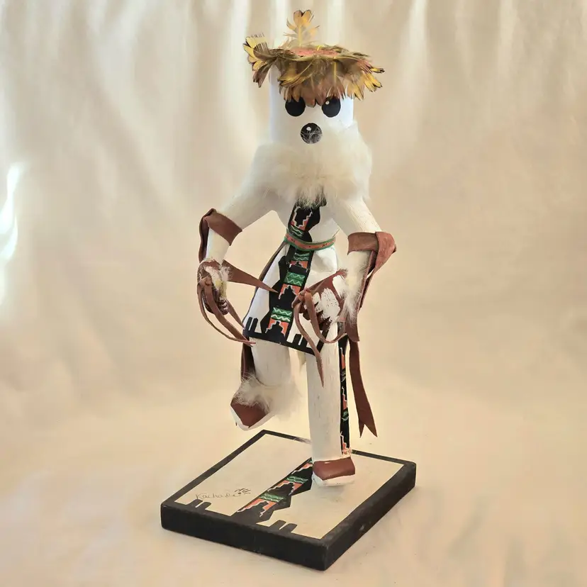 Hopi Kachina "EOTO" by Cindy Kachada Signed Detachable Head Mask 13+" Tall Vtg