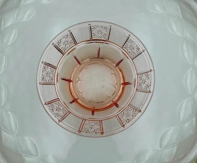 Jeannette “Doric” Pink Depression Glass Berry Bowl
