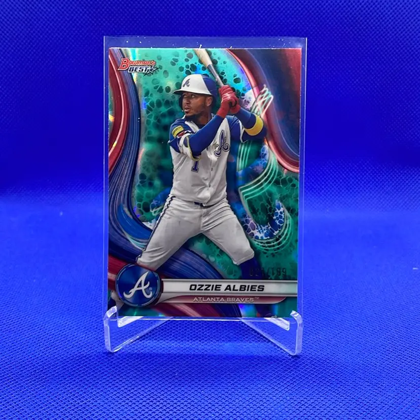 2024 Bowman’s Best Ozzie Albies Aqua Raywave /199