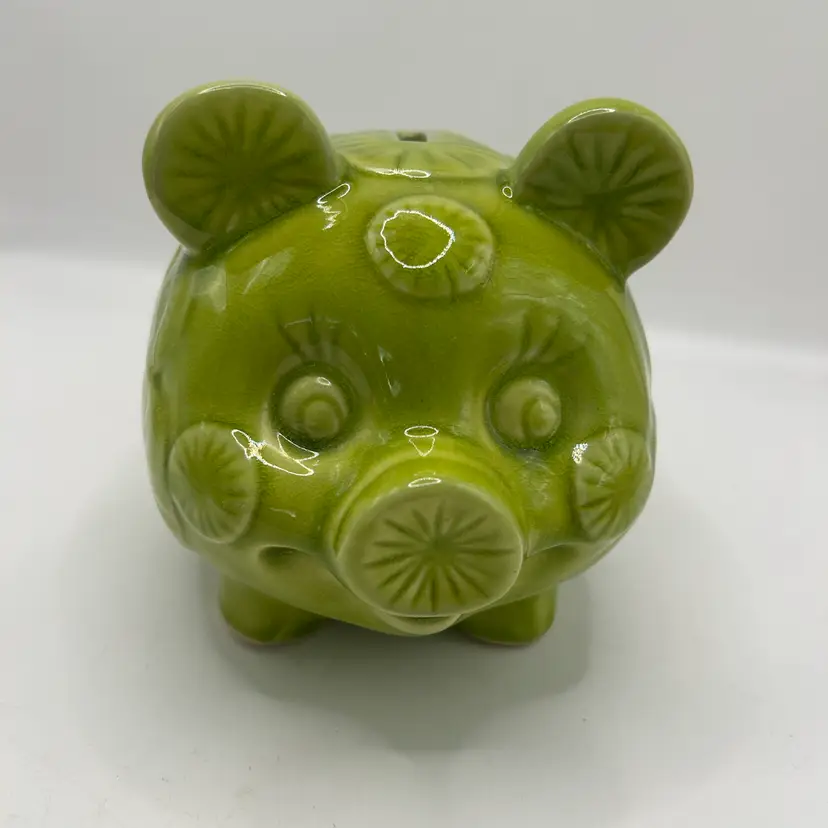 Ceramic Green Pig