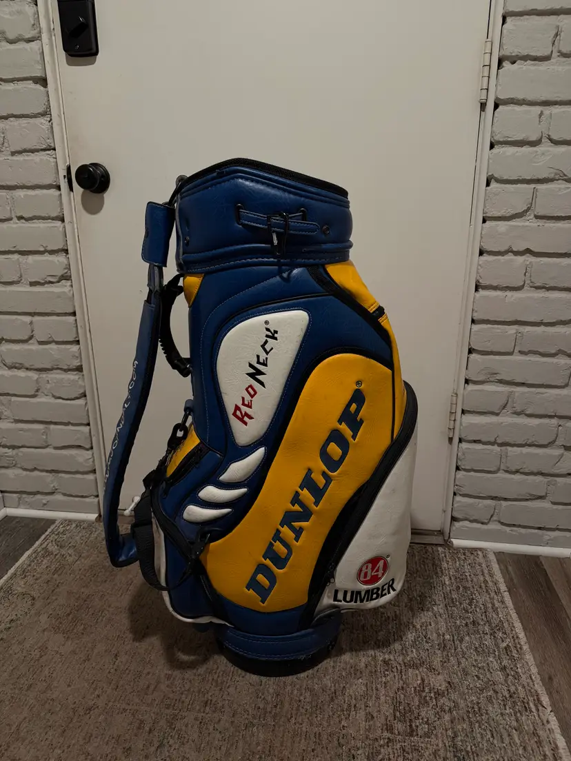 John Daly Dunlop LoCo Redneck Leather Staff Bag — Rare 2004 Tour Era