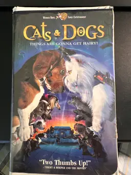 Vintage Cats & Dogs VHS Tape (2001) - Warner Bros. Family Adventure Movie