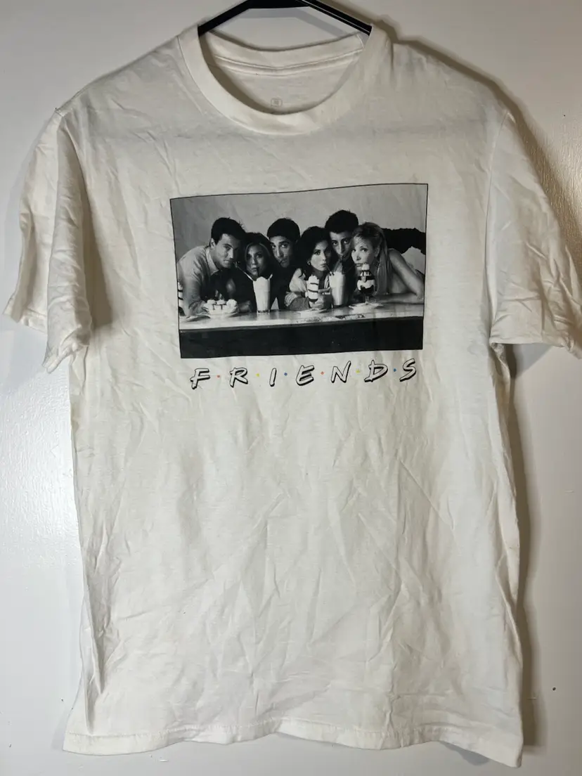 Mens Medium Friends White Tshirt