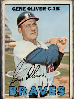 1967 Topps #18 Gene Oliver - (pk3) - Atlanta Braves