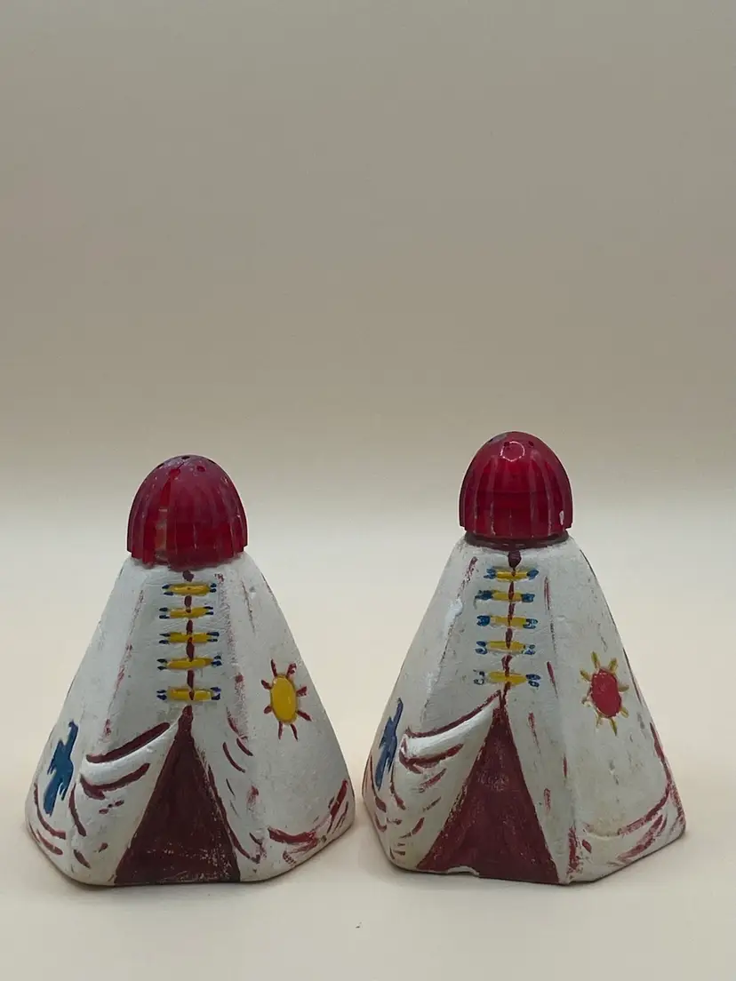 Native Style Teepee Salt And Pepper Shakers