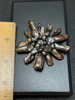 Stick And Round Pearl Wired Brooch