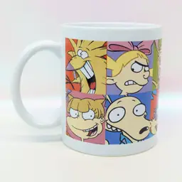 Nickelodeon Nicktoons 12oz Coffee Mug 2019 Viacom Rugrats, Hey Arnold, Ren & Stimpy, Angery Beavers, Rocko's Modern Life