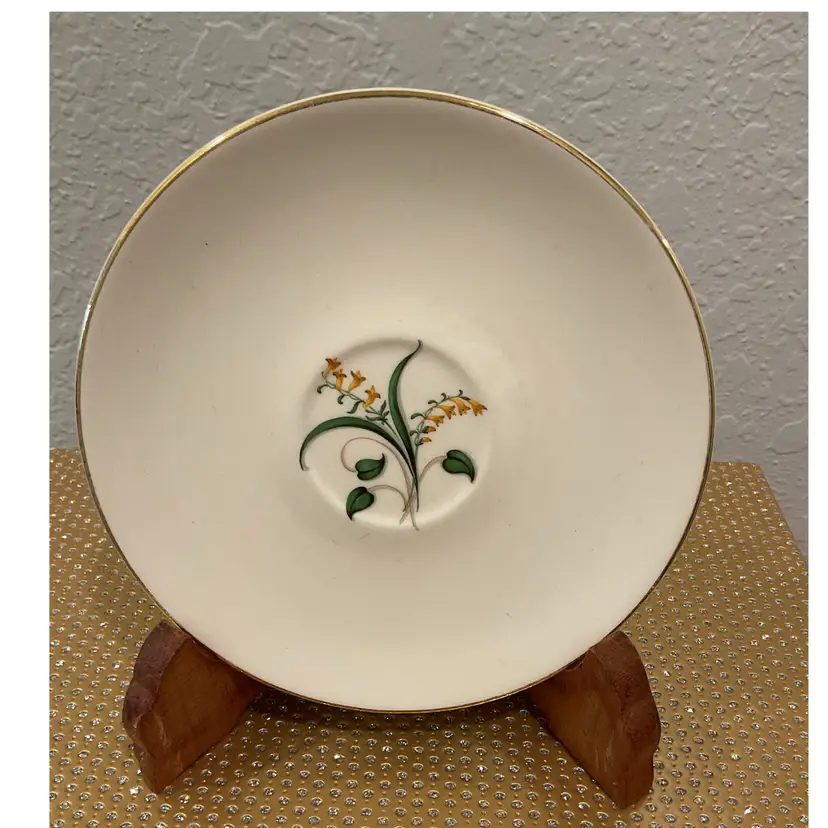 1940's Edwin Knowles Forsythia China Pattern Saucer