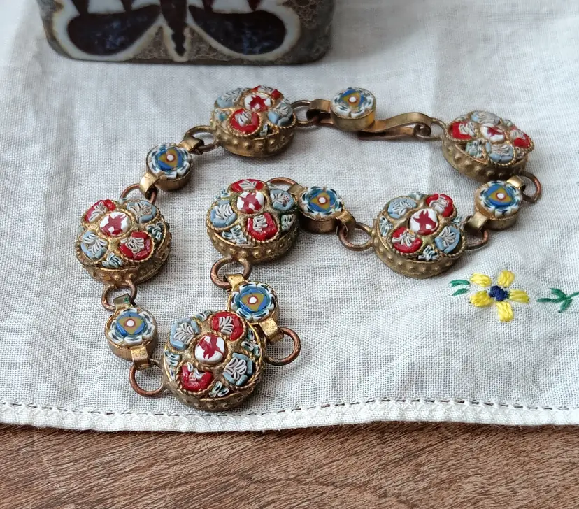 Vintage Micro-Mosaic Bracelet