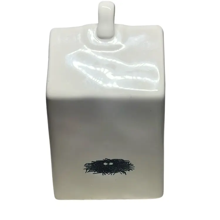 ****Rare**** Ray Dunn Ceramic Birdhouse With The Nest On All 4 Sides From The Artisan Collection By Magenta.