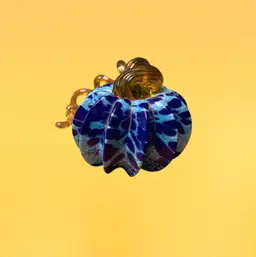 30. Glass Pumpkin Swirl Stem