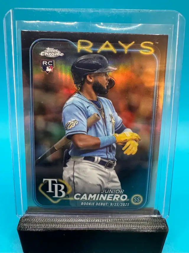 Junior Caminero Topps Chrome Update Rookie Debut Refractor RC Tampa Bay Rays