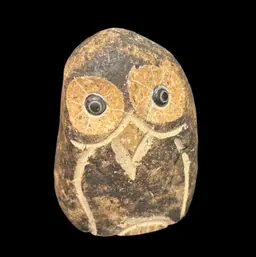 Old Stone Owl Sculpture