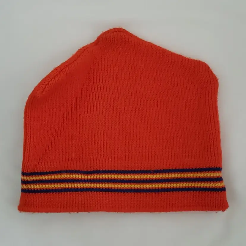 Knit Ski Country Beanie Hat 100% Virgin Wool Colorado Knitting Mill Vintage