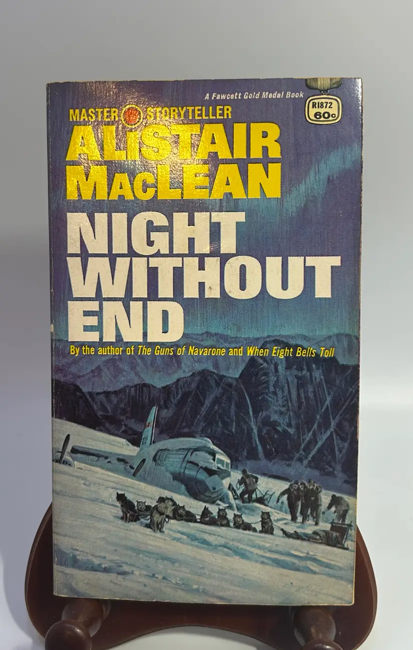 Vintage 'Night without End' Allistair MacLean Paperback Book/Novel 1960