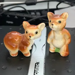 Vintage Ceramic Matching Bears 2"