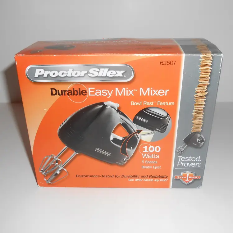 Proctor Silex Durable Easy Mix Electric Hand Mixer 5 Speed Model 62507