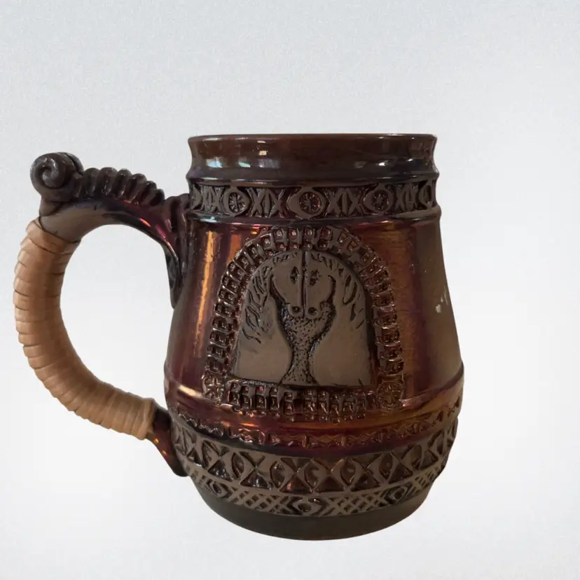Beer Stein With Brown Glaze