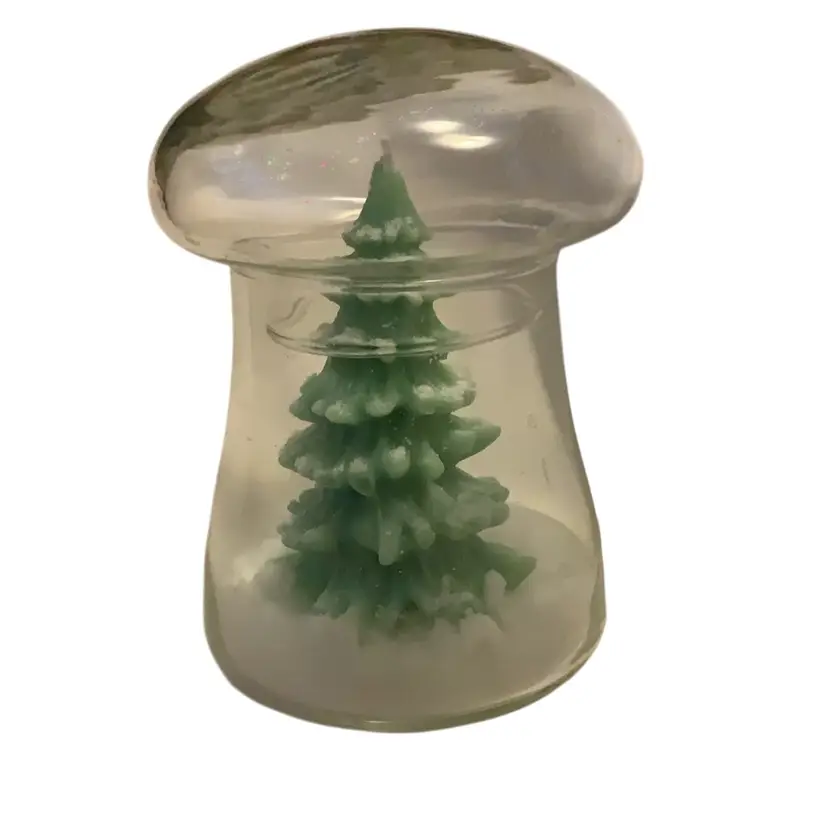 #03 - Handcrafted Scented Candles Made By Me “Magic Wishes” In A Mushroom Shaped Art Glass Vessel