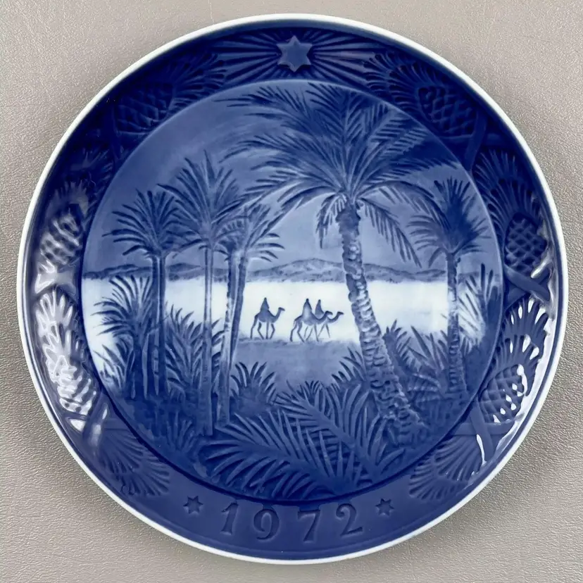 In The Desert Royal Copenhagen Porcelain Plate Denmark 1972 Blue White