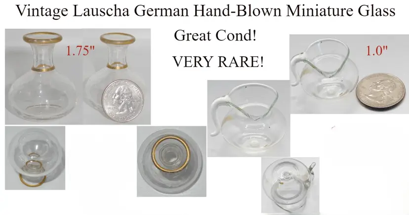 RARE Miniature Lauscha German Blown Art Glass Pitchers-Winner's Choice!