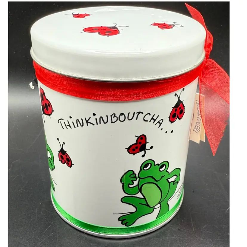 Lady Bug Canister Hand Painted