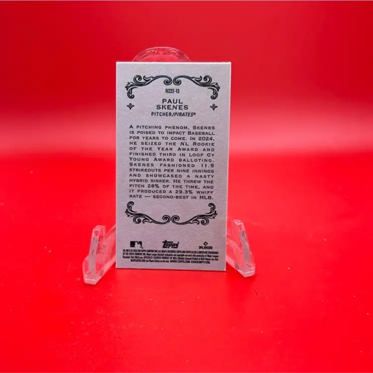 Paul Skenes 2025 Topps Allen & Ginter #N222-13 1889 Mini Pittsburgh Pirates