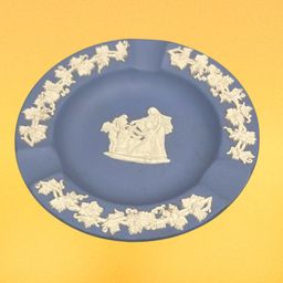 29. VINTAGE Wedgwood Blue Jasperware  Ashtray England