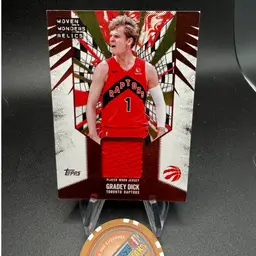 Grady Dick Player Worn Patch 25-26 Topps NBA Toronto Raptors
