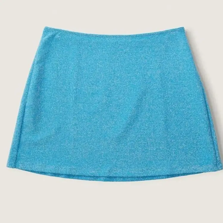 XL-VICTORIA'S SECRET PINK Shimmer Swim Mini Skirt Bright Marine 🩵 NWT