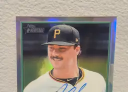 2025 Topps Heritage Paul Skenes Chrome Refractor Real One Auto #BCA-PS