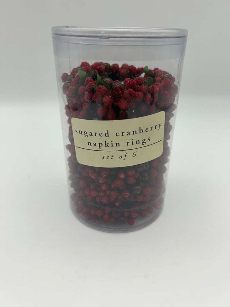 Napkin Rings - Sugared Cranberry - Pier 1 - Set Of 6
