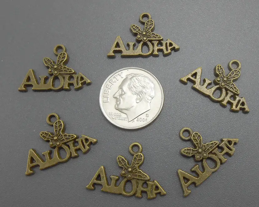 10pcs Aloha Charms #CC104