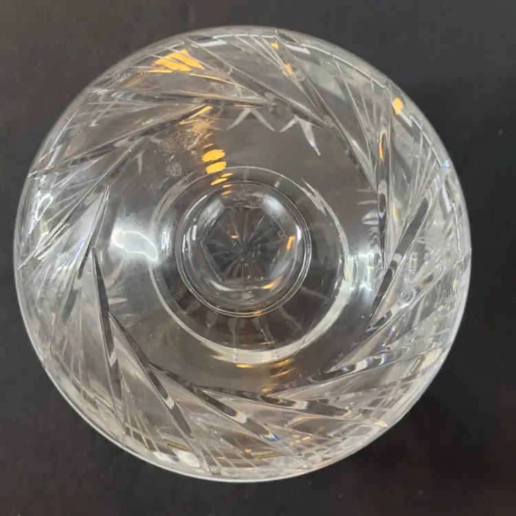 #1147 vintage anchorage Hawking EAPC, star of David, pressed clear glass, loaded, candy dish