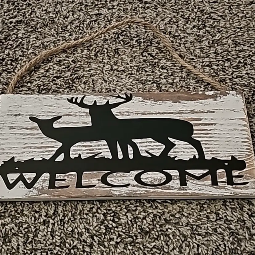 Welcome Deer Sign