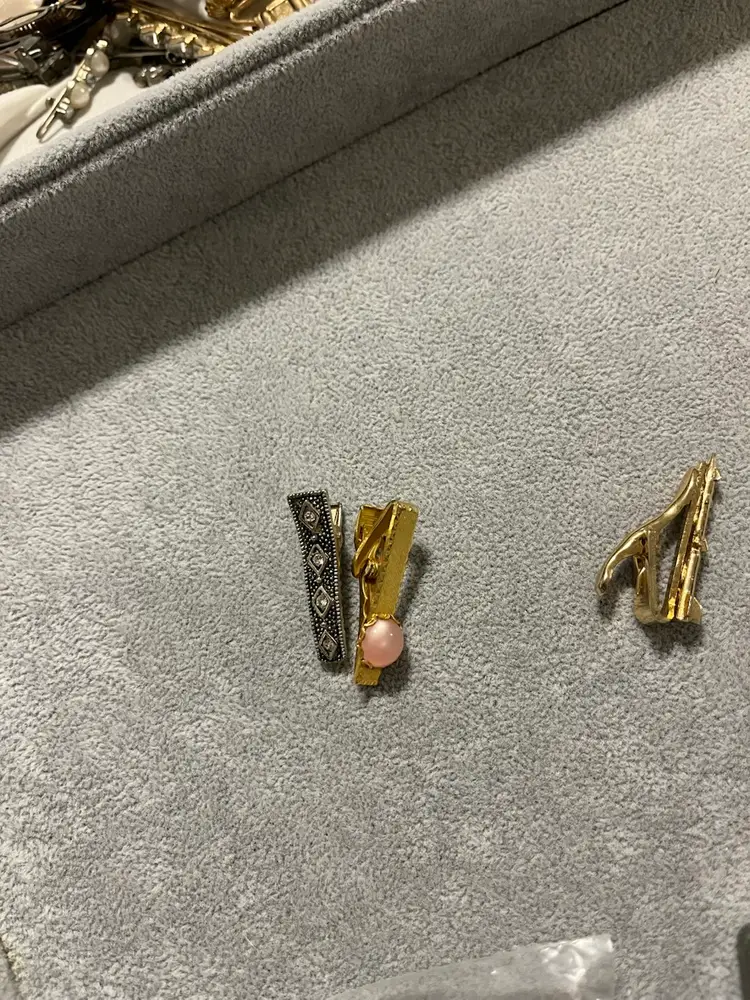 Lot of 2 Vintage Tie Clips